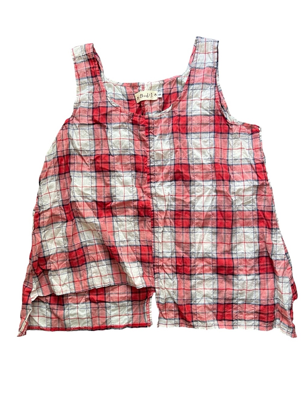 Women’s Red/white/blue Plaid Tank Top Small 4th of July USA